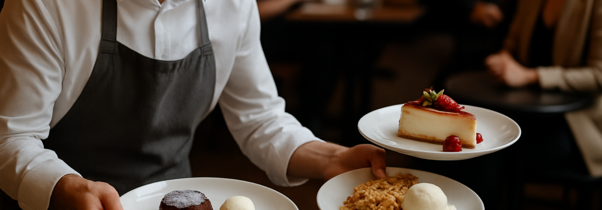 Step-by-step dessert service SOP to maintain consistent quality, streamline staff training, and increase sales with better plating, timing, and upsells.