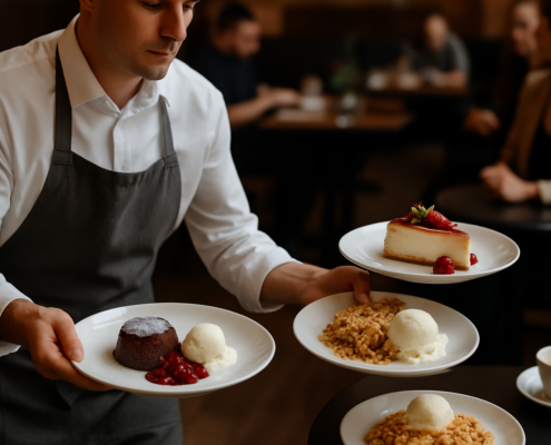 Step-by-step dessert service SOP to maintain consistent quality, streamline staff training, and increase sales with better plating, timing, and upsells.